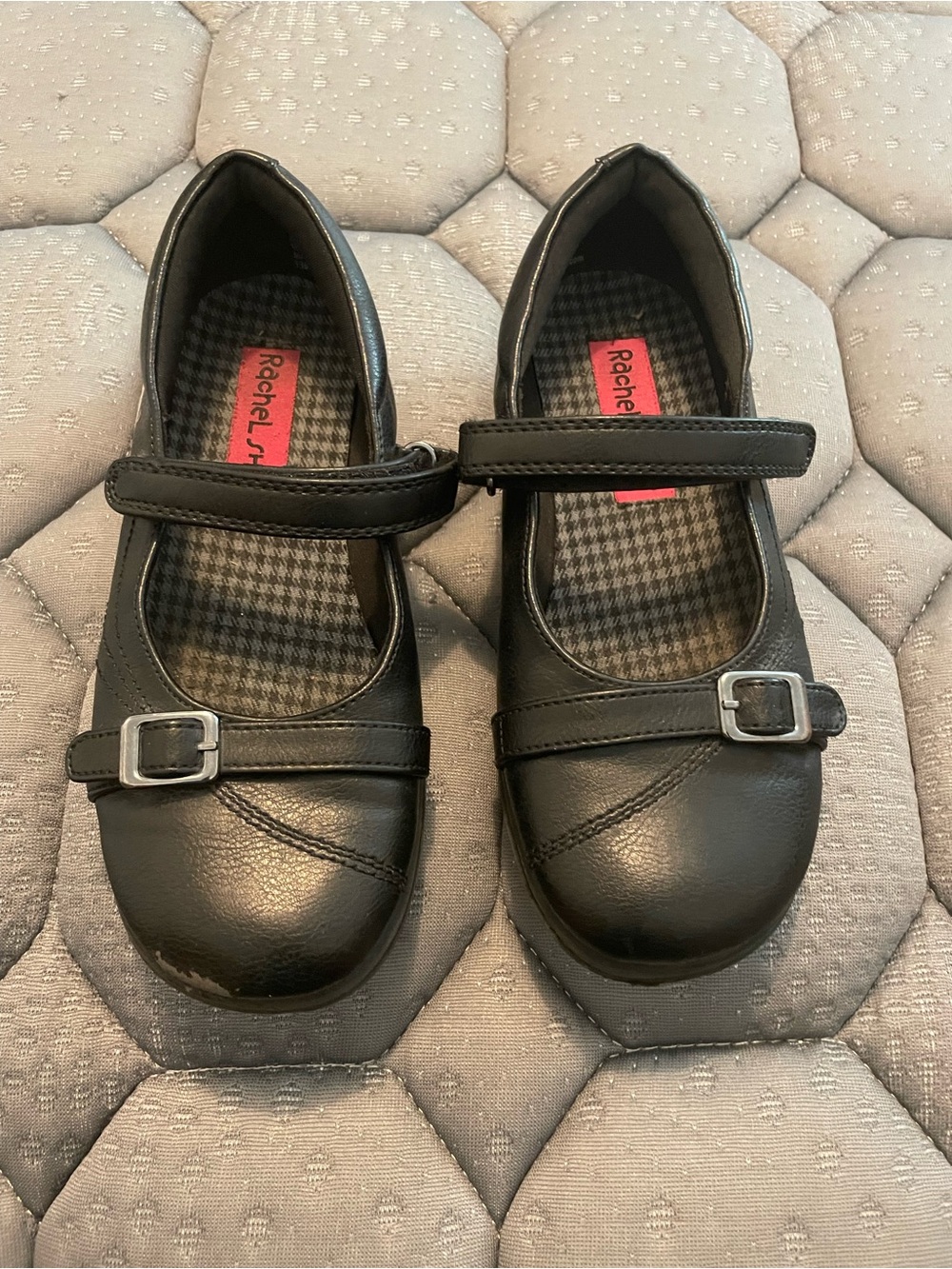 Rachel Black Mary Jane Dress Shoes with Buckle Strap